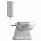Lavabo Retro Low toilet med messing r�r og P-l�s - Blank hvid