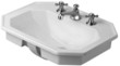 Duravit 1930 58 h�ndvask t/nedf�ldning - 1/3 hanehuller