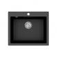 Lavabo Studio 60 k�kkenvask i komposit - Sort/krom