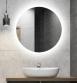 Sandra rundt spejl m/integreret LED lys, backlight og varme - �90 cm