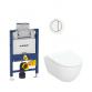 Geberit Acanto toiletpakke m/TurboFlush, s�de, lav cisterne og hvid betjening