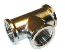 Tee � forkromet messing Tee - muffe-muffe-muffe