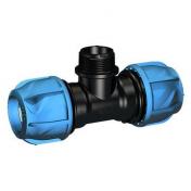 iJOINT 32 mm x 1" Tee med nippel til PEM r&oslash;r