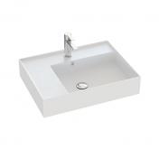 Dansani Luna Azym 61 asymmetrisk h�ndvask t/m�bel - H�jre - 1 hanehul