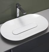 Hafa Edge 70 oval fritst�ende bowlevask - Uden overl�b