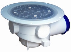 Purus Afl�bssk�l til Vinyl 75 mm med rustfri rist