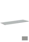 Hafa Edge 1600 bordplade m/hul til h&oslash;jre - Lysegr&aring;