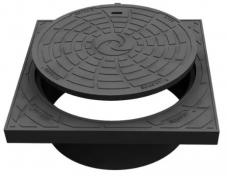 Ulefos 600 x 250 mm firkantet fast karm m/ d�ksel u/l�s  12,5 t, SG