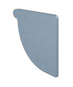 Rheinzink endebund til h�jre 333 mm 1/4-rund. Til lodning. prePatina ECO ZINC blaugrau