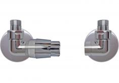 Kriss Corner NY returtermostatventils&aelig;t - venstre - krom