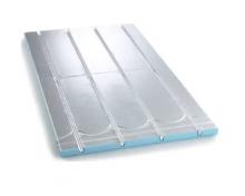 Nordic gulvvarmeplade m/ vendespor og alu t/ 12 mm r�r - h�jde 16 mm