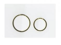 Geberit Sigma 50 Round betjeningsplade - Hvid/Messing