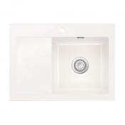 Lavabo Mera 70 porcel�nsk�kkenvask - Vask til h�jre/krom afl�b