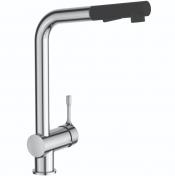 Ideal Standard A4 k�kkenarmatur med udtr�k - Krom/sort