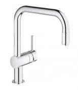 Grohe Minta k�kkenarmatur m/udtr�k og U-tud - Krom
