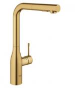 Grohe Essence New k�kkenarmatur m/udtr�k - B�rstet cool sunrise