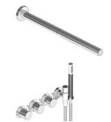 Vola 5471R-081ST brusebatteri m/termostat samt hoved- & h�ndbruser