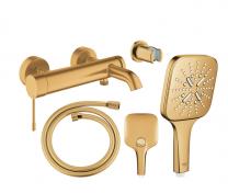 Grohe Essence New komplet badekararmatur m/SmartActive Cube - B�rstet cool sunrise