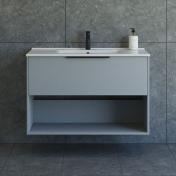 Dansani Mido+ Classic 101 m�bels�t m/Amber vask, 1 skuffe og �bent rum - Mat lysebl�