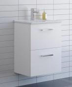 Dansani Mido+ 51 MINI m�belpakke m/Amber vask og skuffer - Mat hvid