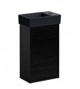 Gustavsberg Artic Small 33 m�bels�t - vask til venstre - Sort ask/sort