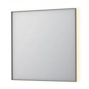 Sanibell Ink SP32 firkantet spejl m/backlight, varme og sensor 80 x 80 cm - B�rstet rustfrit st�l