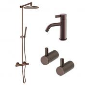 Cass�e komplet pakke til badev�relse - Mat bronze