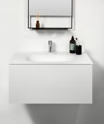 Bath 121 m�belvask i glas - Mat hvid