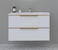 Str�mberg Wood 60 vaskeskab - Mat hvid