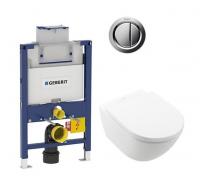 V&B Subway 3.0 m/CeramicPlus og TwistFlush toiletpakke inkl. s�de m/soft-close, lav cisterne og krom betjening