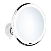 Beslagsboden Glow makeupspejl m/lys, sugekop og 7x forst�rrelse - Krom