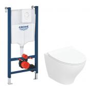 If� Spira Modern Rimless toiletpakke inkl. s�de m/SoftClose, cisterne og betjening i hvid