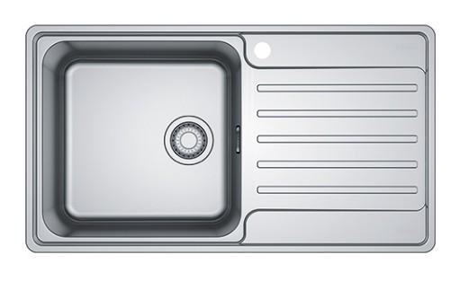 Franke Bell BCX 211-86 k&oslash;kkenvask i rustfri st&aring;l - Venstre