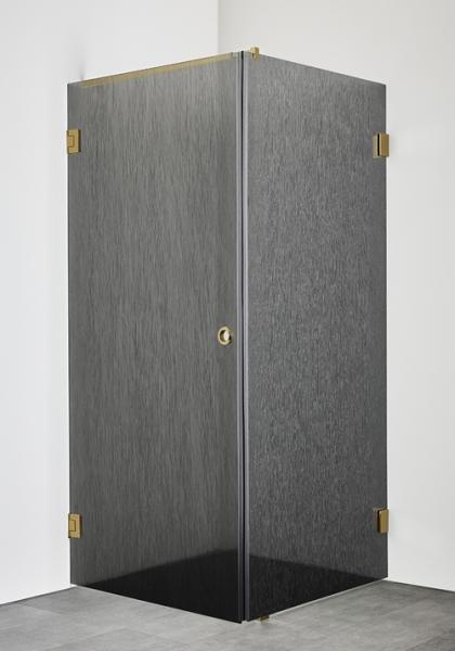 Hafa Infinity bruseniche m/fast v&aelig;g - Lace glas - Messing - 90x90 cm