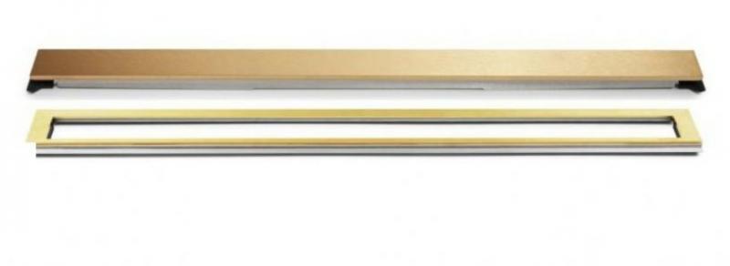 Unidrain afl&oslash;b 300 mm/12 mm ramme - B&oslash;rstet messing