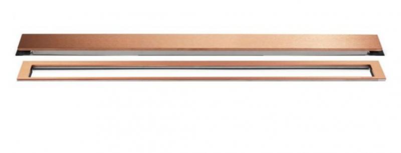 Unidrain afl&oslash;b 700 mm/10 mm ramme - B&oslash;rstet kobber