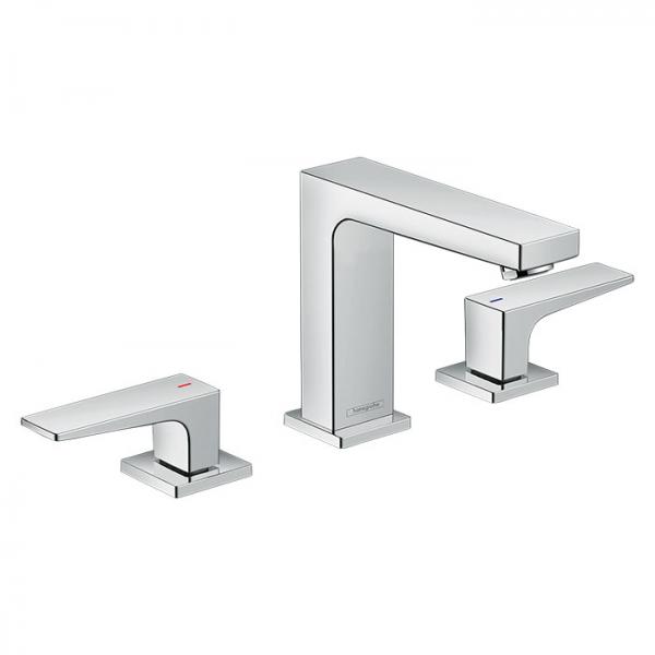 hansgrohe Metropol 110 3-huls h&aring;ndvaskarmatur m/push-open bundventil - Krom