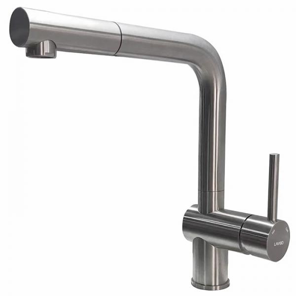 Lavabo Kubus 385 RS k&oslash;kkenarmatur m/udtr&aelig;k - Rustfrit st&aring;l