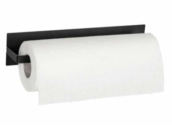 Wenko Ima k&oslash;kkenrulleholder til v&aelig;g - Mat sort - Skruefri