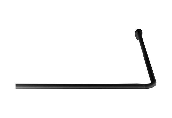 Ridder universal badeforh&aelig;ngsstang - 90 x 90 cm - Mat sort