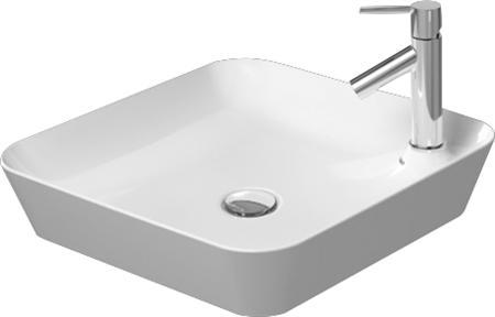 Duravit Cape Cod 46 fritst&aring;ende bowlevask - 1 hanehul - Uden overl&oslash;b - Wondergliss