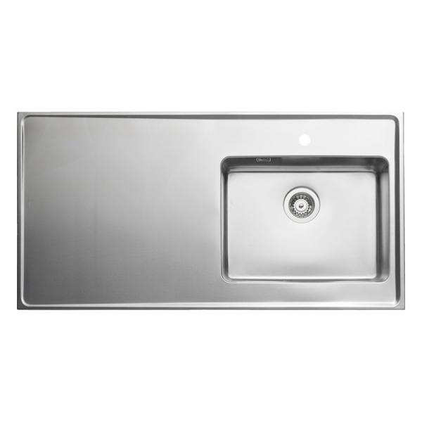 Intra Qube F12 st&aring;lbordplade k&oslash;kkenvask - H&oslash;jre - 120 cm