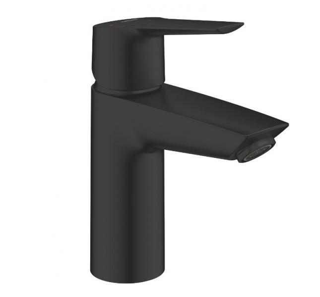 Grohe Start S h&aring;ndvaskarmatur m/koldstart og push open bundventil - Mat sort