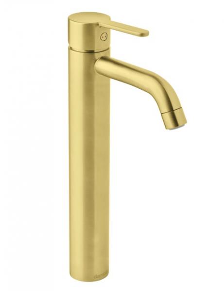 Damixa Silhouet L håndvaskbatteri u/bundventil - Børstet messing Damixa Silhouet L håndvaskbatteri u/bundventil - Børstet messing