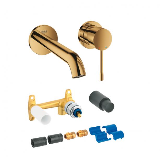 Grohe Essence New komplet armatur til indbygning i v&aelig;g - Poleret cool sunrise