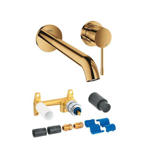 Grohe Essence New L komplet armatur til indbygning i v&aelig;g - Poleret Cool Sunrise