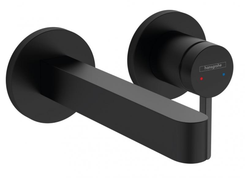 Hansgrohe Finoris h&aring;ndvaskarmatur t/indbygning i v&aelig;g - 16,8 cm - Mat sort