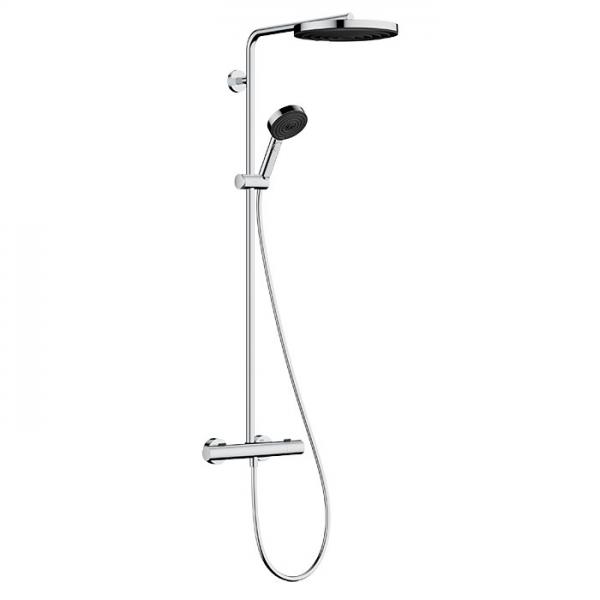 hansgrohe Pulsify S Puro 260 Showerpipe 1jet m/EcoSmart, EcoStat Fine og 3jet h&aring;ndbruser - Krom