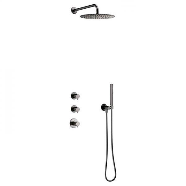 Damixa Iris XS 1 300 bruses&aelig;t til indbygning - B&oslash;rstet grafitgr&aring;