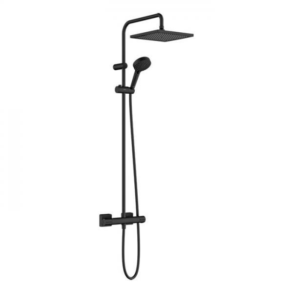 hansgrohe Vernis Shape 240 Showerpipe m/Ecosmart og termostat 1jet - Mat sort